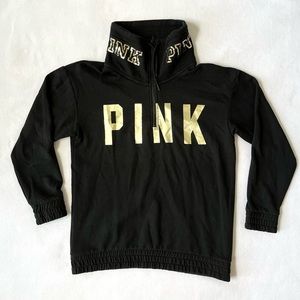 PINK Victoria’s Secret | Sequin Quarter-Zip Pullover Sweatshirt | Size Small